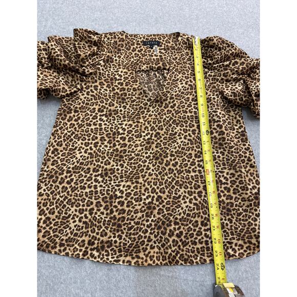1.STATE Leopard Print Bubble Sleeve Blouse – Size Small - Picture 6 of 8